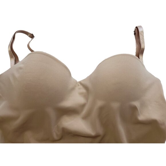 Subtract Shapewear Beige 36C Underwire Dress Belly Shaper Girdle Vintage - Picture 3 of 7